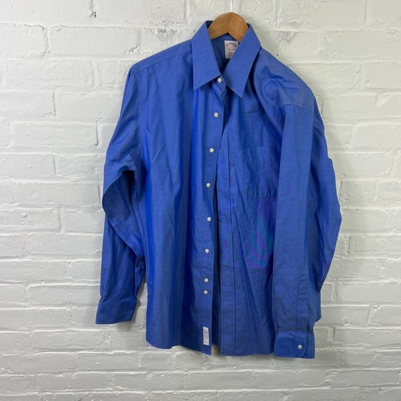 Brooks Brothers Men's Casual Button Down Shirt Long Sleeve Blue Size Large - Picture 1 of 4